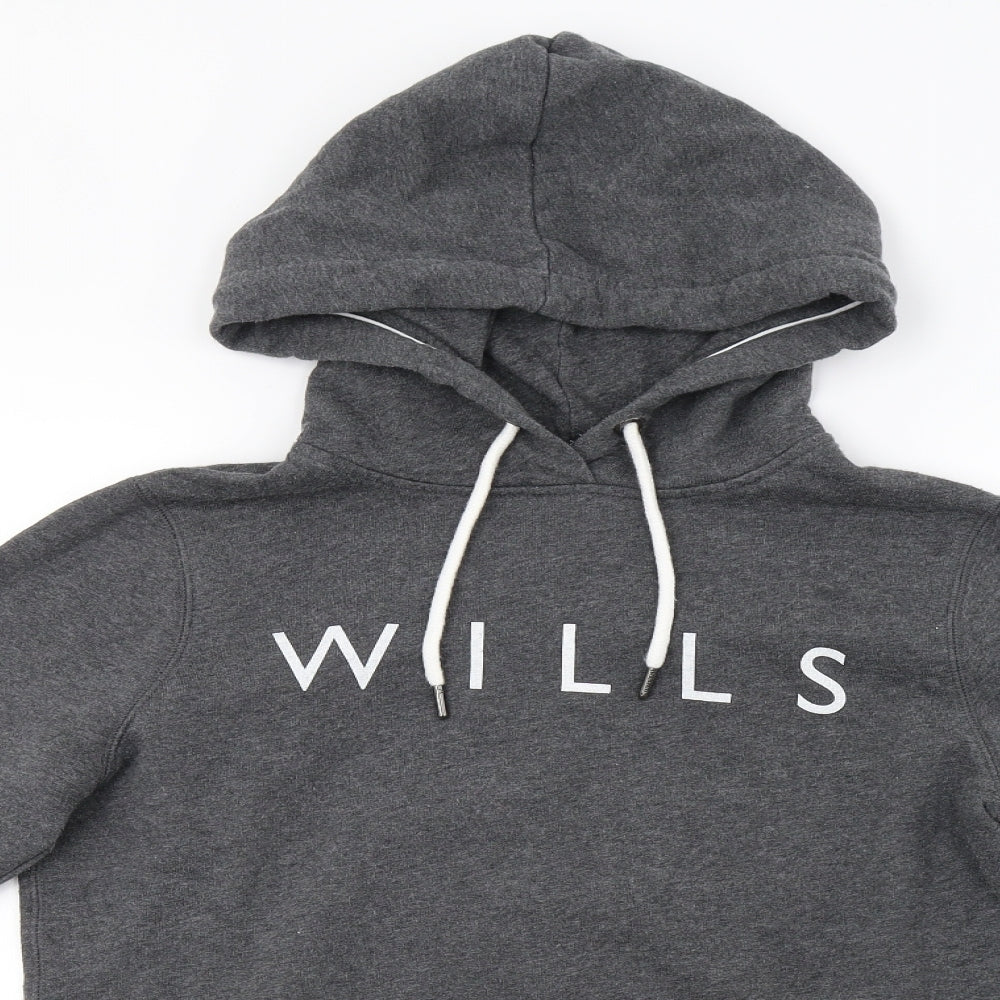 Jack Wills Womens Grey   Pullover Hoodie Size 10