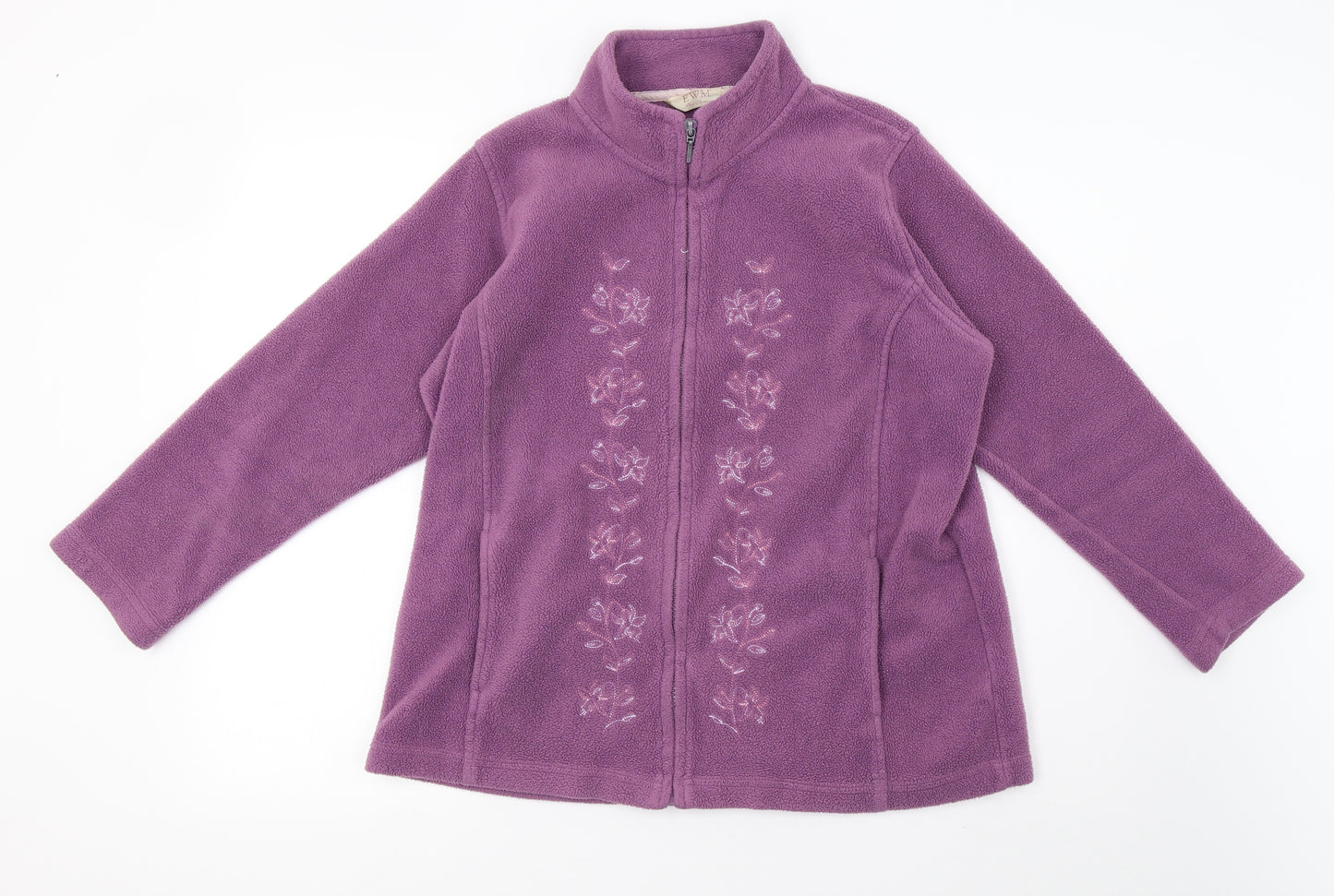 EWM Womens Purple  Fleece Full Zip Sweatshirt Size 22  - 44inch