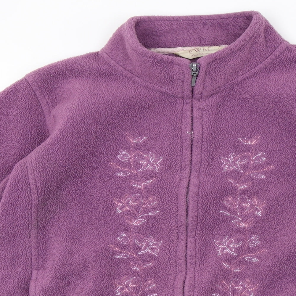 EWM Womens Purple  Fleece Full Zip Sweatshirt Size 22  - 44inch