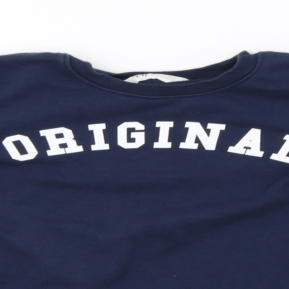 H&M Boys Blue   Pullover Sweatshirt Size 5 Years