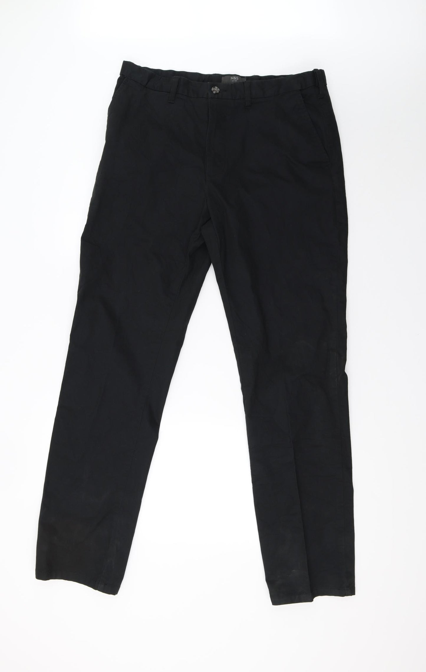 Marks and Spencer Womens Black   Trousers  Size 16 L33 in