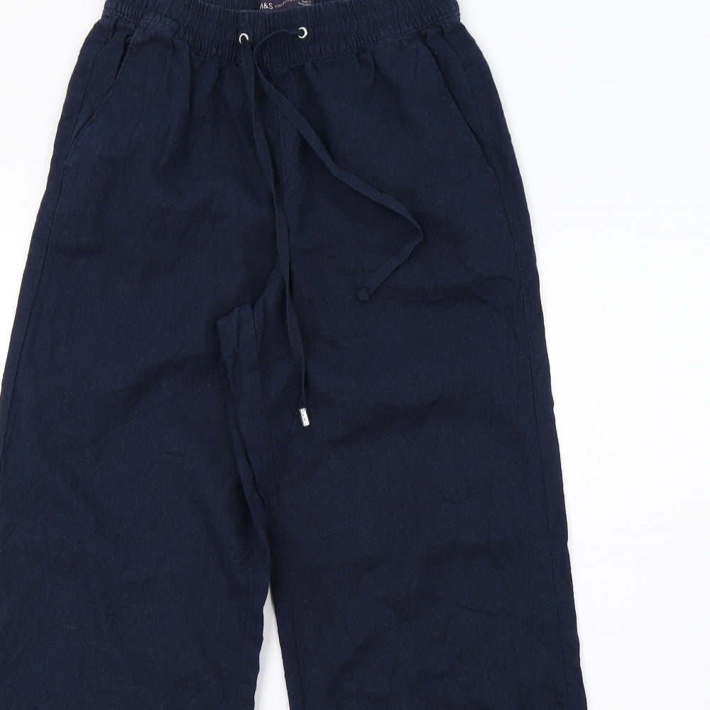 Marks and Spencer Womens Blue   Trousers  Size 8 L30 in