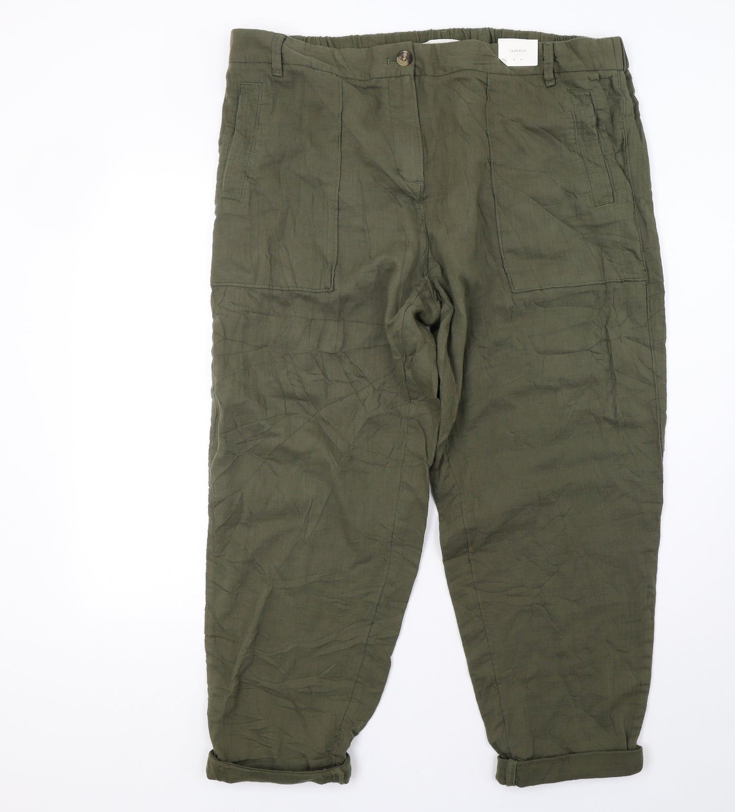 Marks and Spencer Womens Green   Trousers  Size 22 L30 in