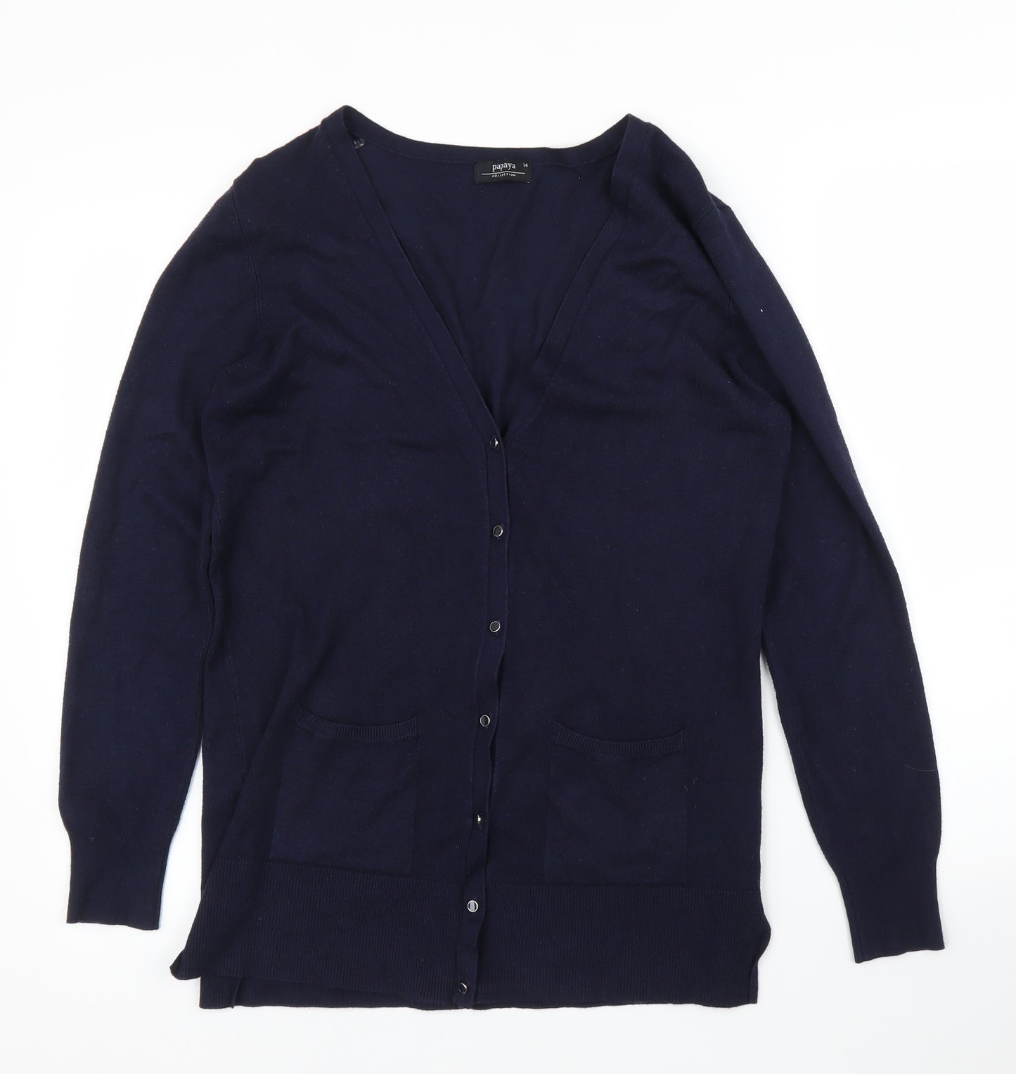 Papaya Womens Blue   Cardigan Jumper Size 14