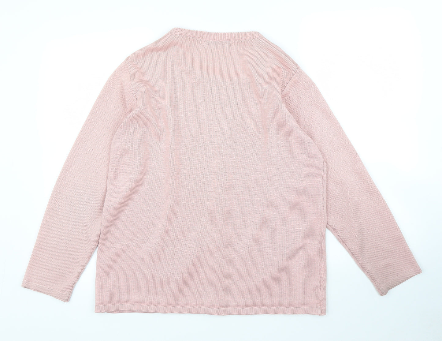 Beau Monde Womens Pink Floral  Cardigan Jumper Size M
