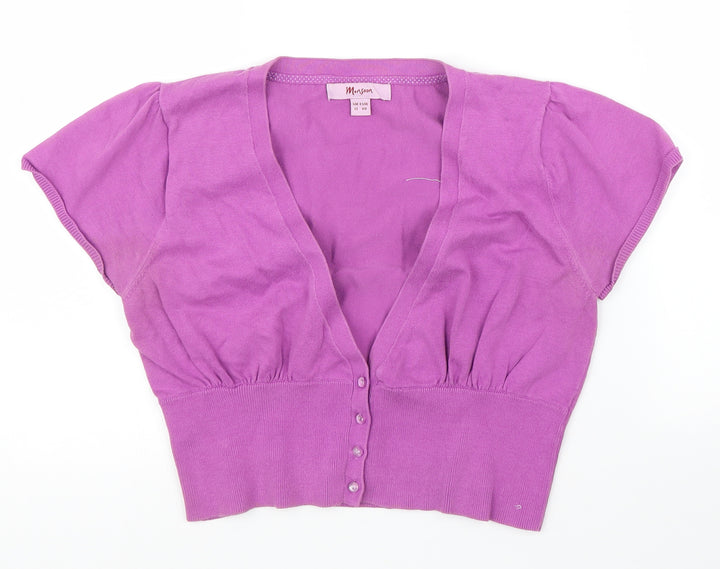 Monsoon Womens Purple Cardigan Jumper Size 14