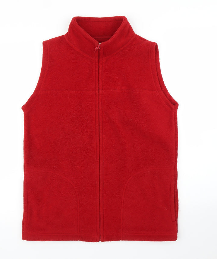 EWM Womens Red Fleece Full Zip Jumper Size S