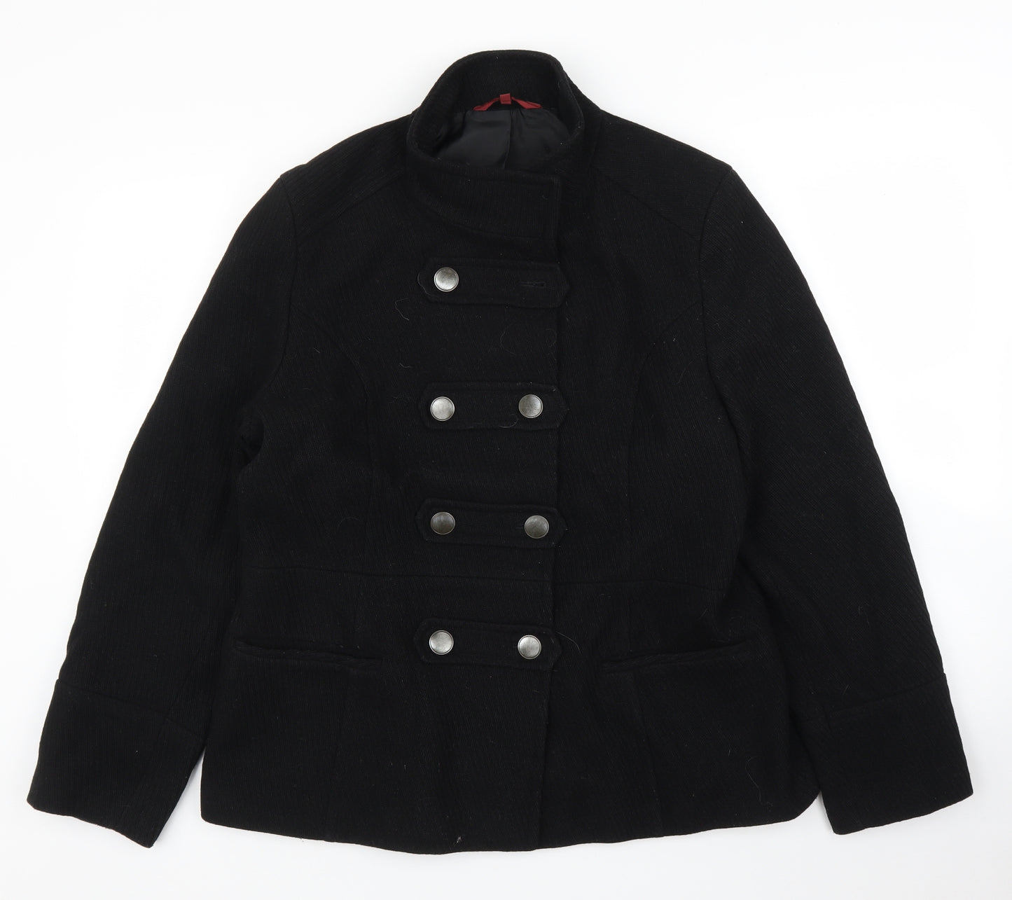 Debenhams Womens Black   Military Jacket Coat Size 16