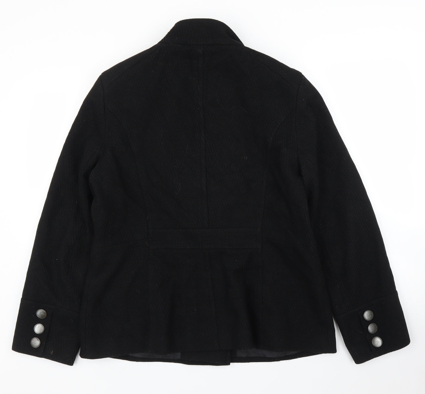Debenhams Womens Black   Military Jacket Coat Size 16