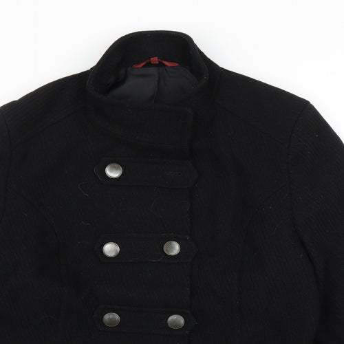 Debenhams Womens Black   Military Jacket Coat Size 16