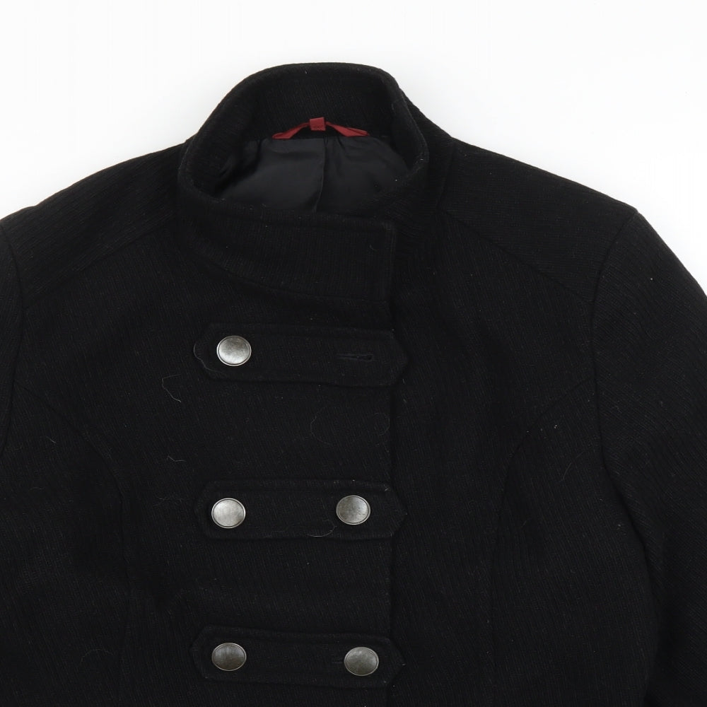 Debenhams Womens Black   Military Jacket Coat Size 16