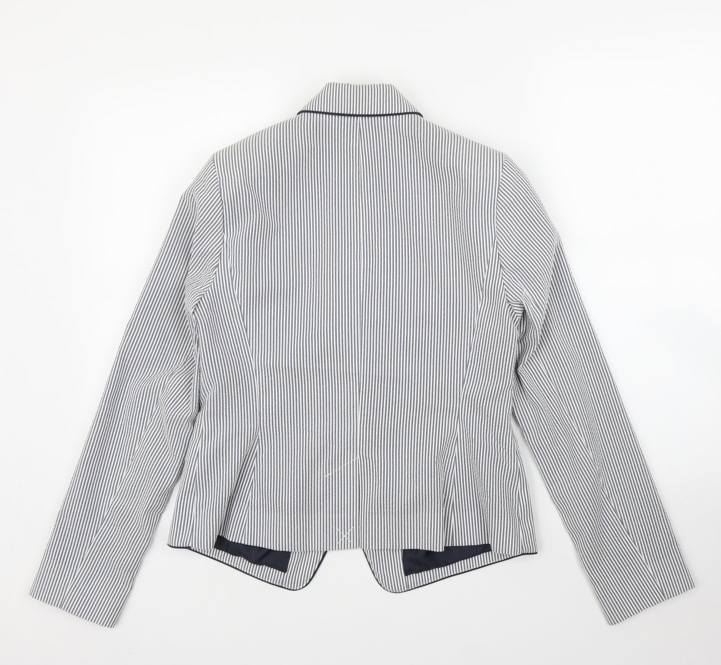 Primark Womens Blue Striped  Jacket Blazer Size 12