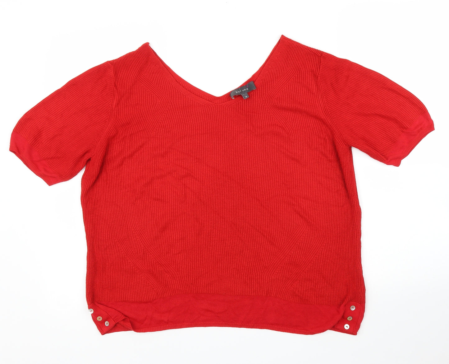 M&S Womens Red   Pullover Jumper Size 18