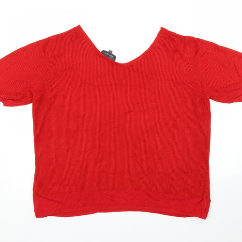 M&S Womens Red   Pullover Jumper Size 18