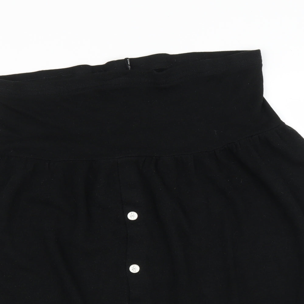 Preworn Womens Black   A-Line Skirt Size L