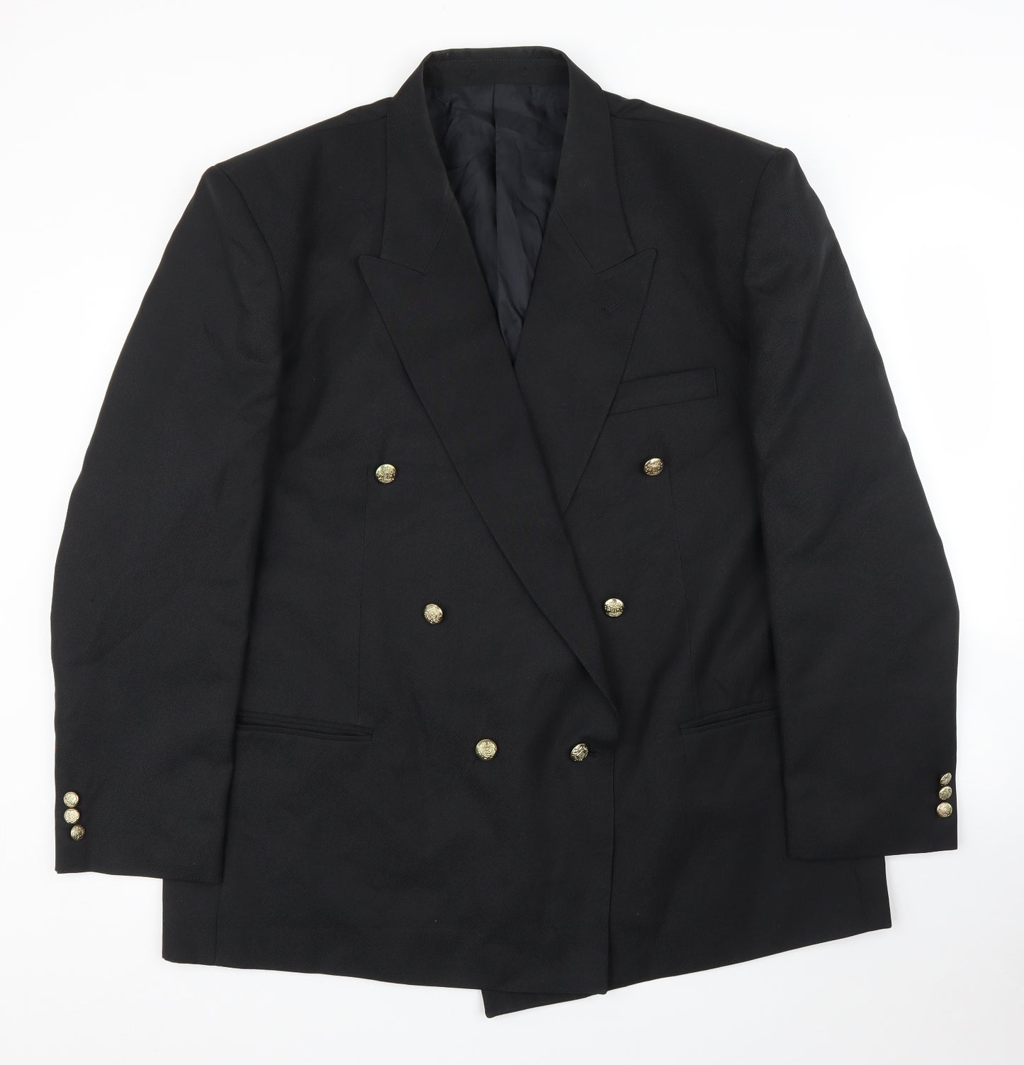 Emporium Mens Black   Jacket Suit Jacket Size 50