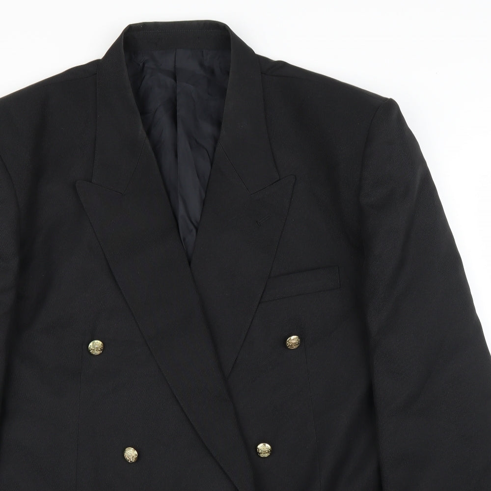 Emporium Mens Black   Jacket Suit Jacket Size 50