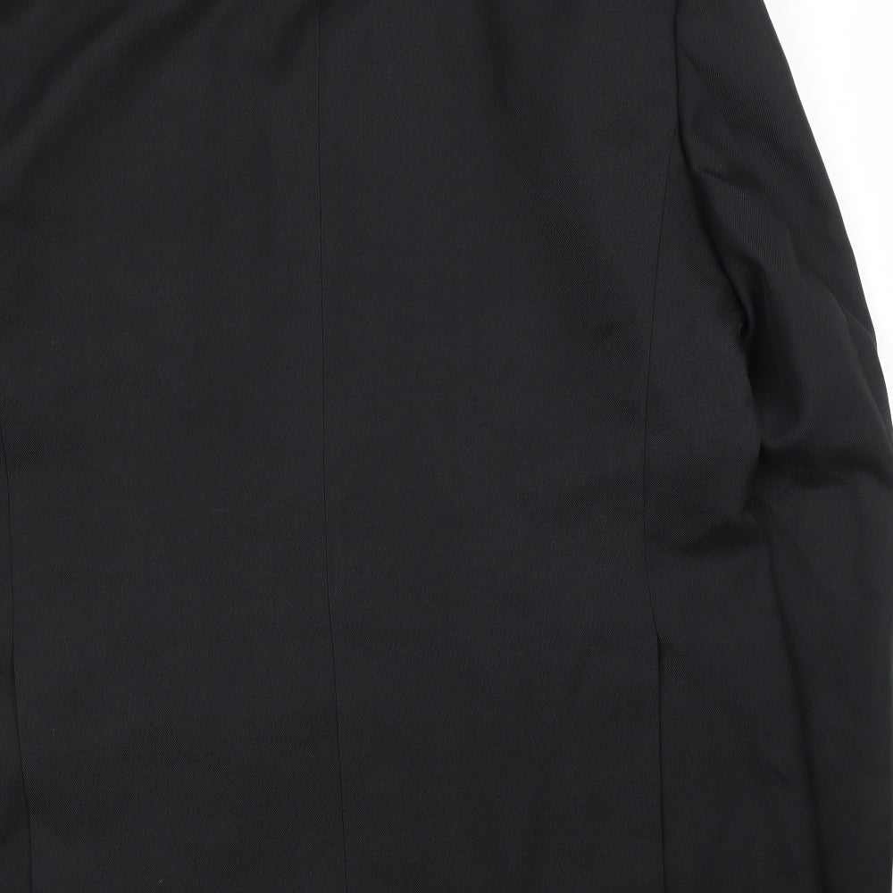 Emporium Mens Black   Jacket Suit Jacket Size 50