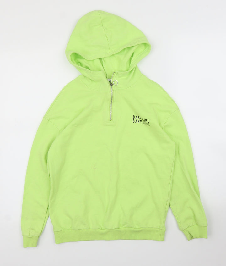 SheIn Girls Green   Pullover Hoodie Size 11 Years