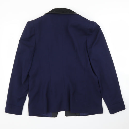 Very Womens Blue Floral  Jacket Blazer Size 14