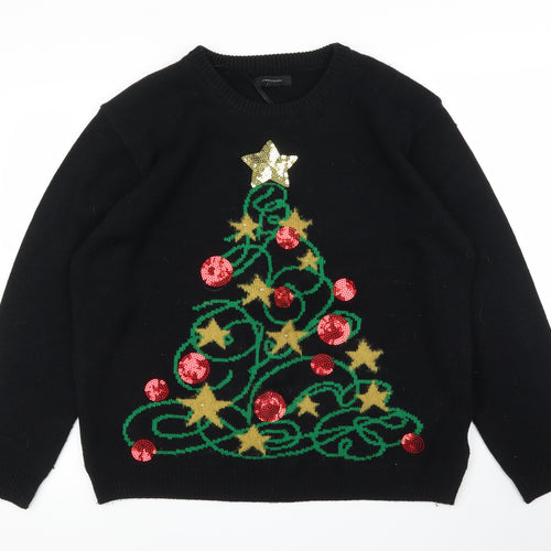 Primark Mens Black   Pullover Jumper Size XL  - Christmas, Battery lights