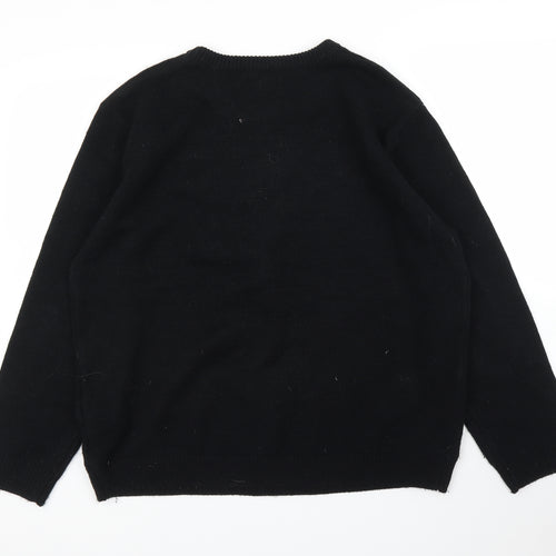 Primark Mens Black   Pullover Jumper Size XL  - Christmas, Battery lights