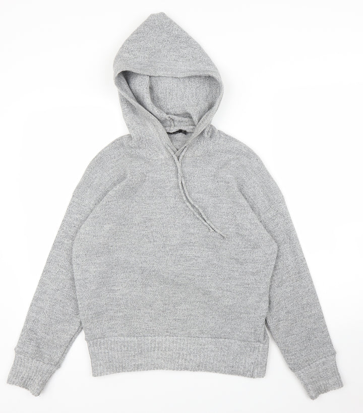 Boohoo Womens Grey Pullover Hoodie Size S
