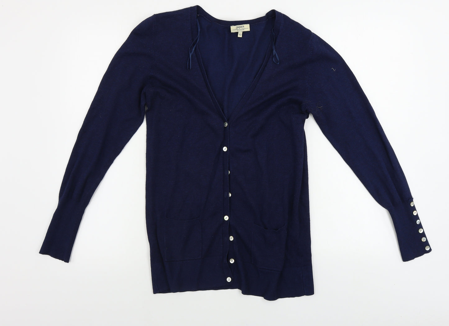 Papaya  Womens Blue   Cardigan Jumper Size 12