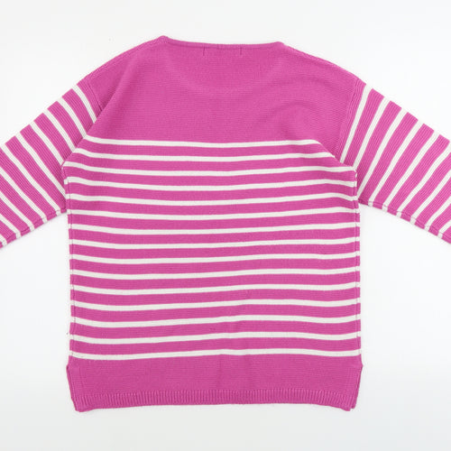 ISLE    Womens Pink Striped  Pullover Jumper Size S