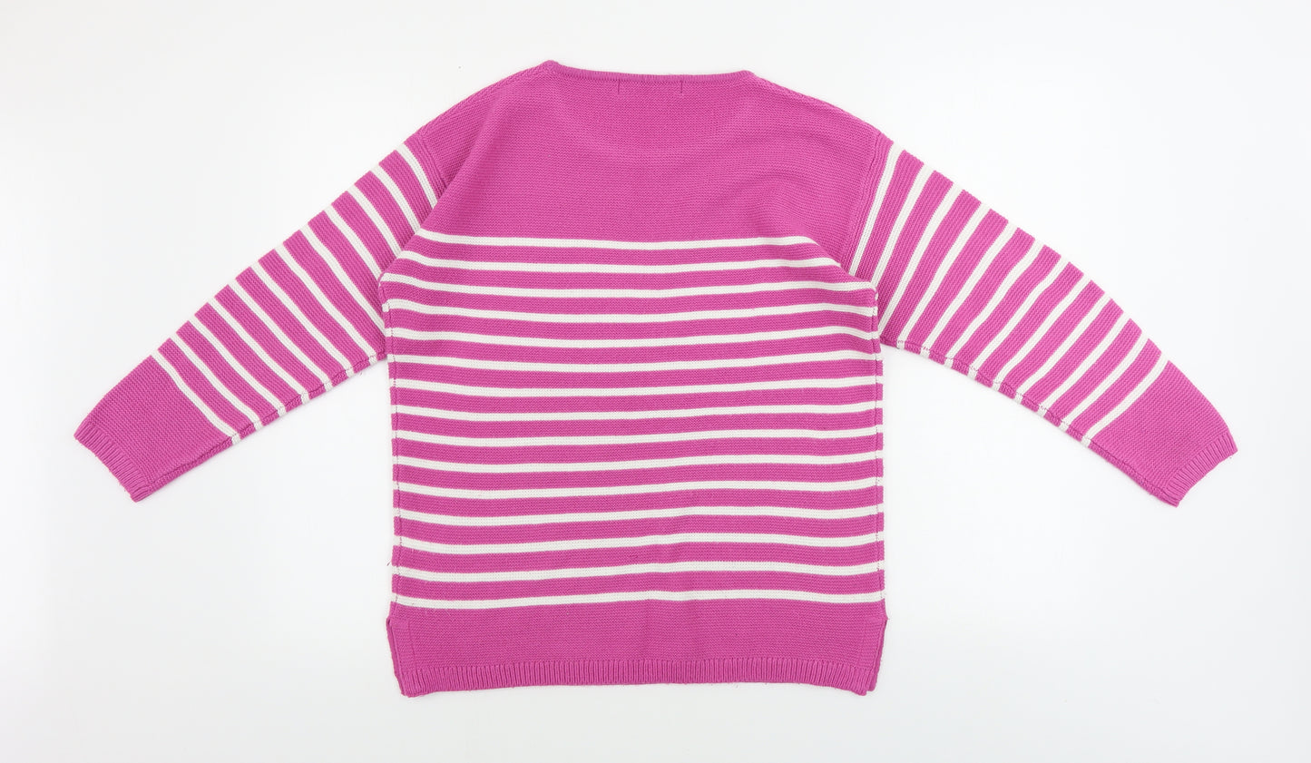 ISLE    Womens Pink Striped  Pullover Jumper Size S