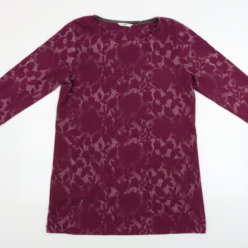George  Womens Purple Floral  Pullover Jumper Size 14