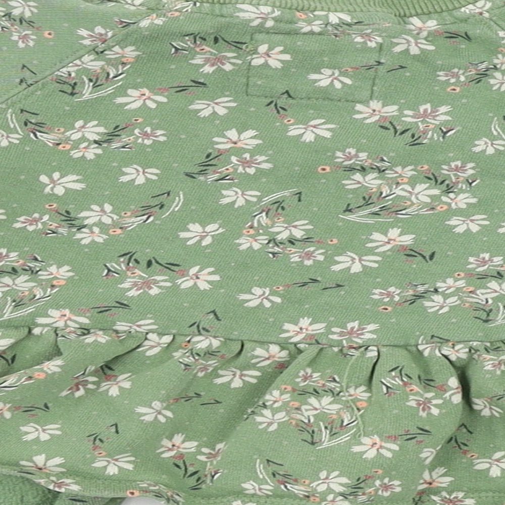 NEXT Girls Green Floral  Pullover Jumper Size 2 Years
