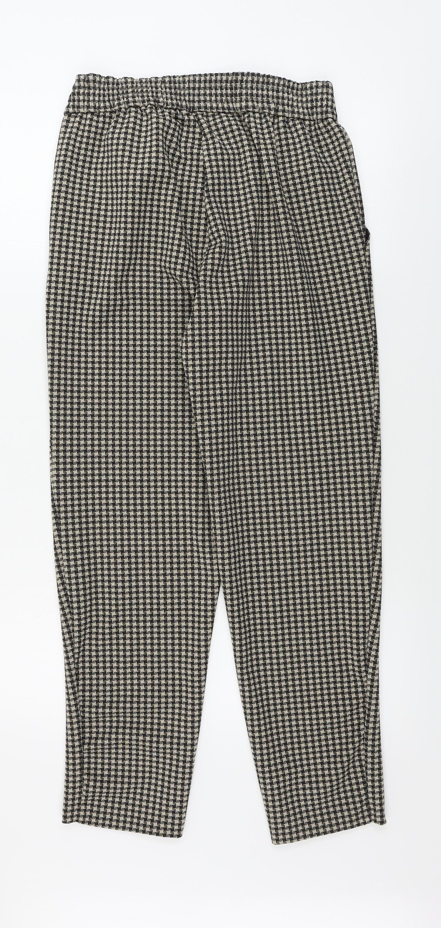 Primark  Womens Beige Geometric  Trousers  Size 14 L27 in