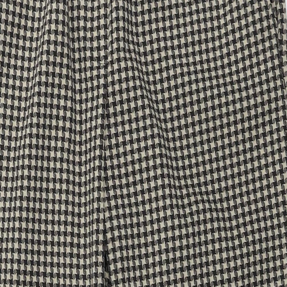 Primark  Womens Beige Geometric  Trousers  Size 14 L27 in