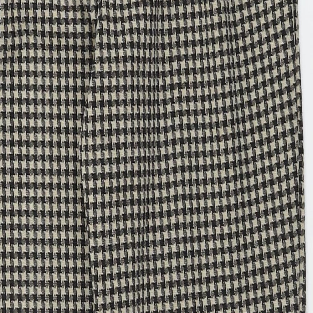 Primark  Womens Beige Geometric  Trousers  Size 14 L27 in