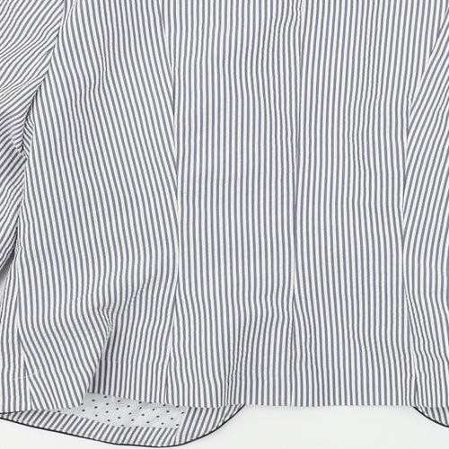 Atmosphere Womens Blue Striped  Jacket Sport Coat Size 12