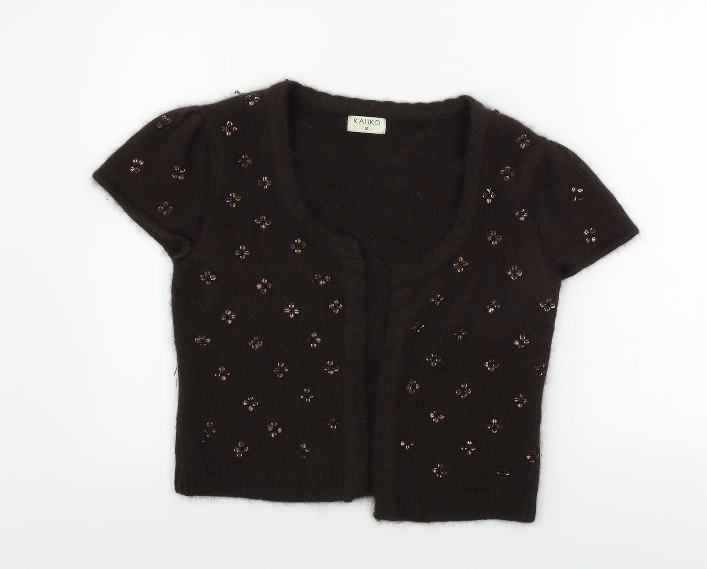 Kaliko Womens Brown   Cardigan Jumper Size 16