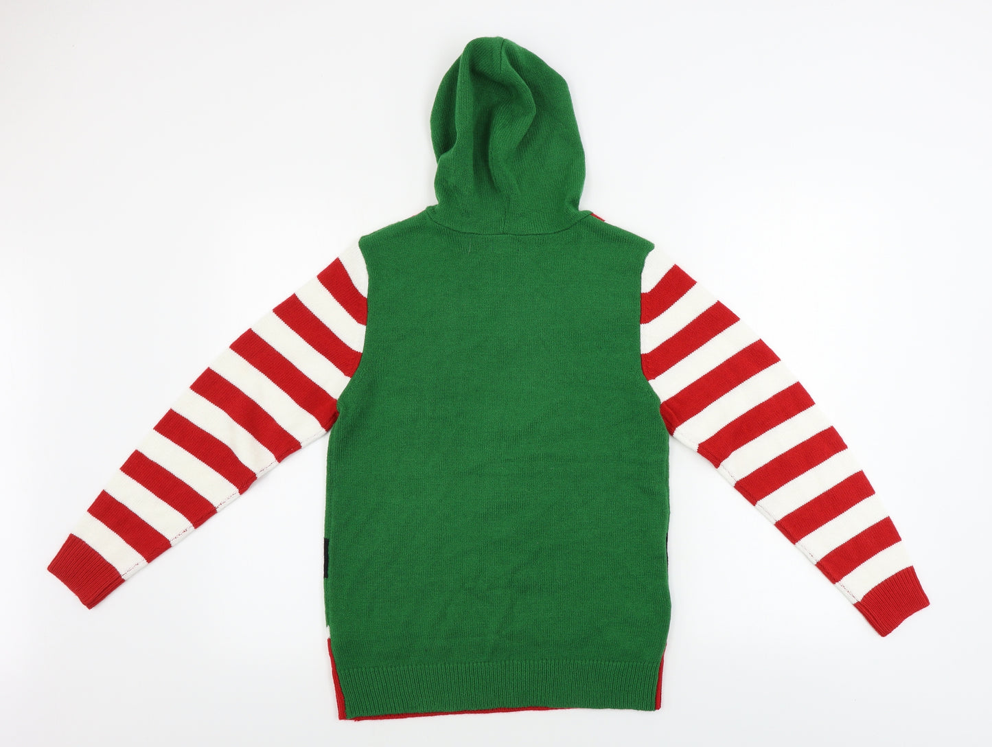 NEXT  Boys Green Striped  Pullover Jumper Size 12 Years  - Christmas Jumper