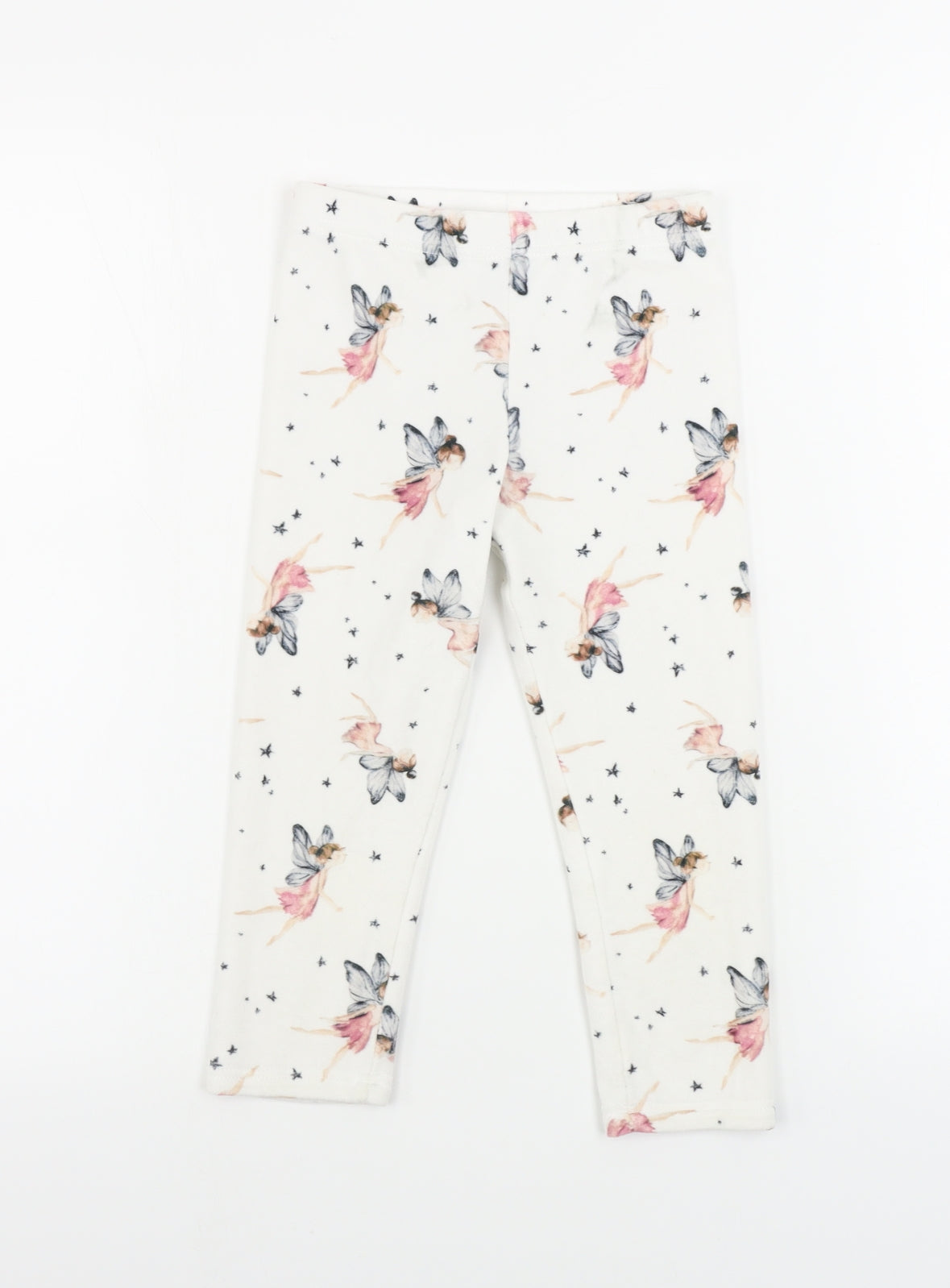 NEXT  Girls White Floral  Sweatpants Trousers Size 4-5 Years