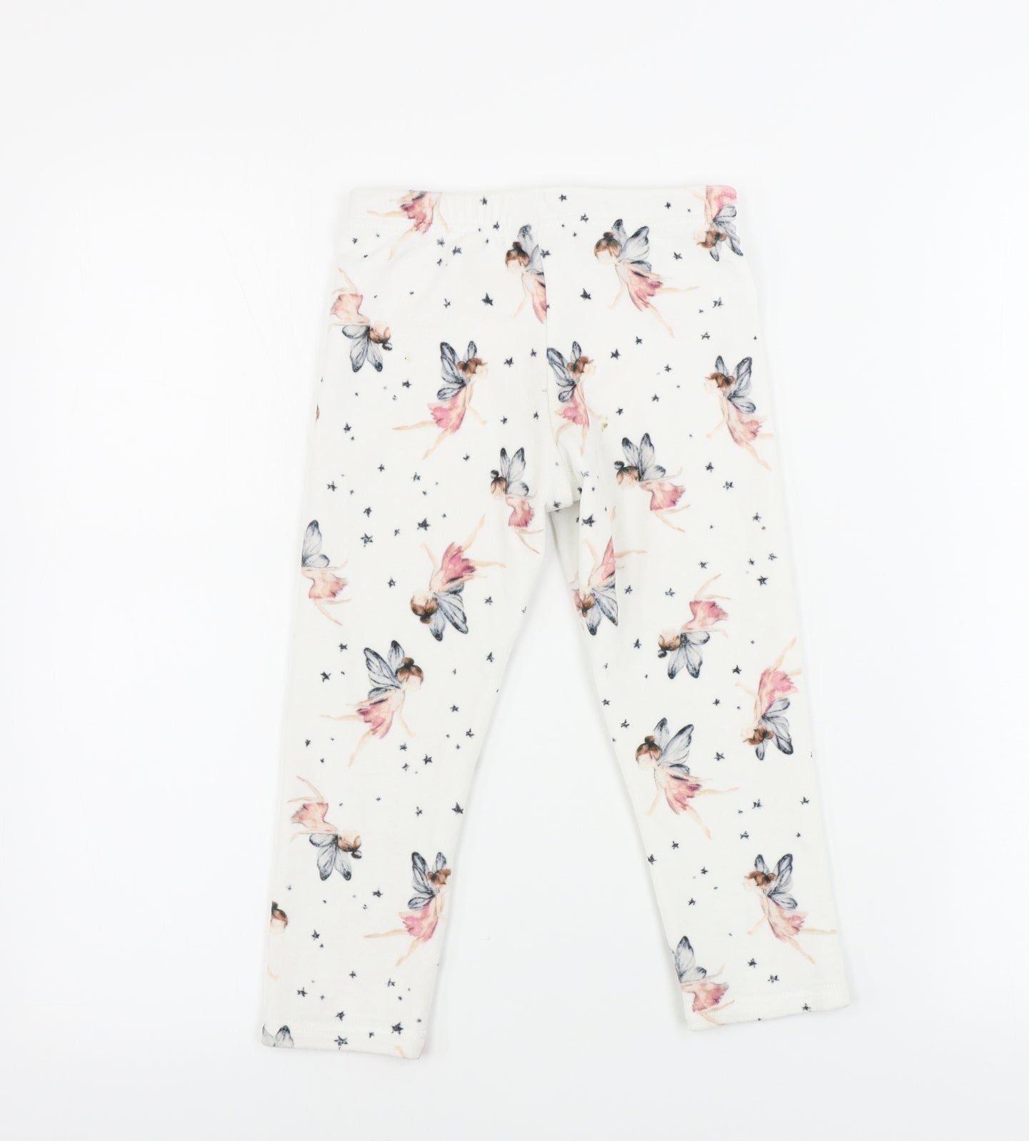 NEXT  Girls White Floral  Sweatpants Trousers Size 4-5 Years