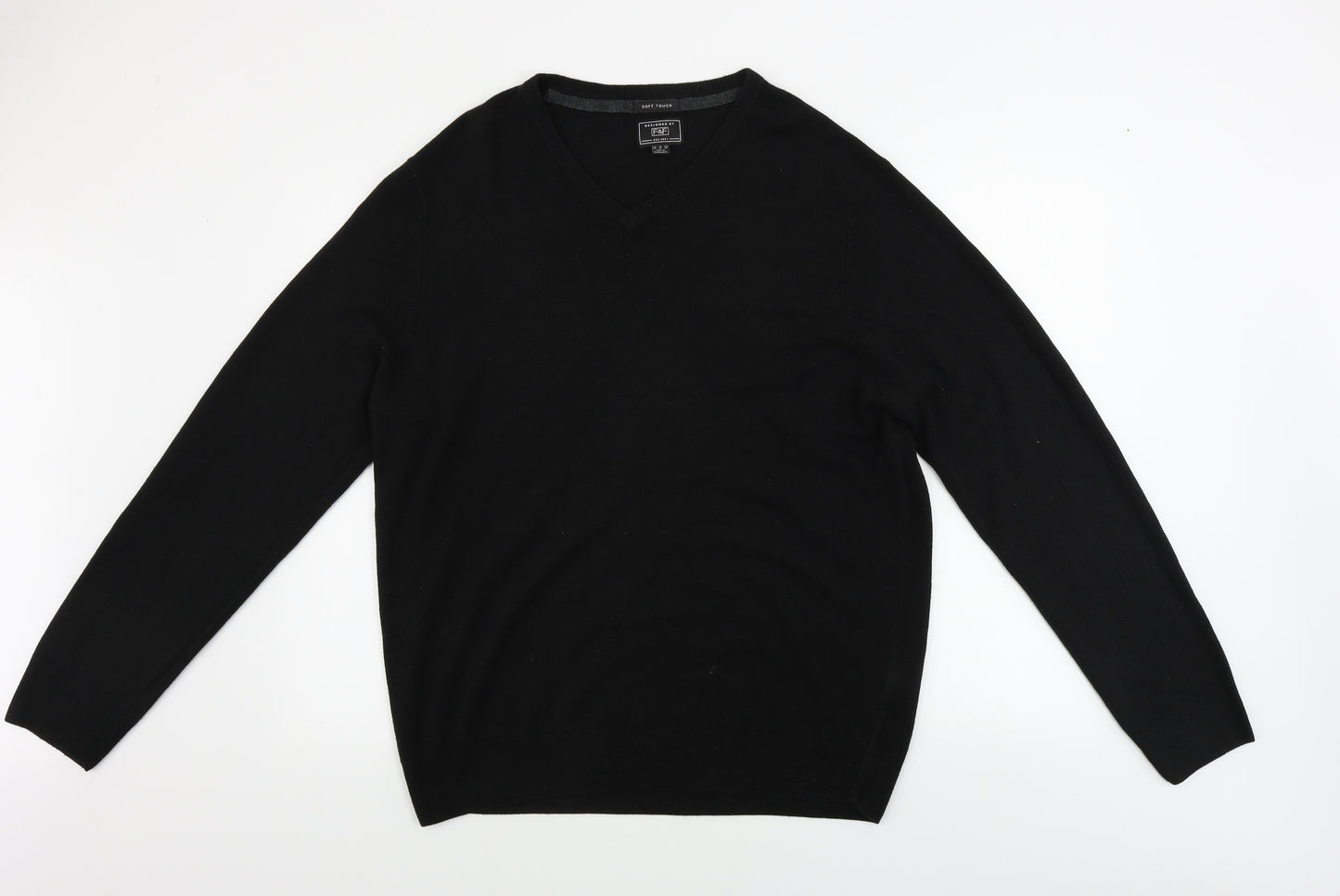 F&F  Mens Black   Pullover Jumper Size XL