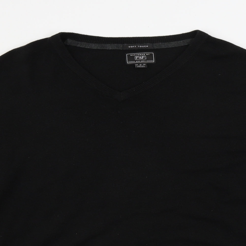 F&F  Mens Black   Pullover Jumper Size XL