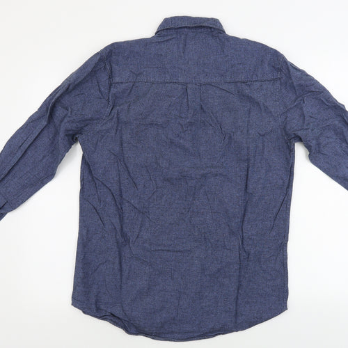 Topman  Mens Blue Check   Button-Up Size M