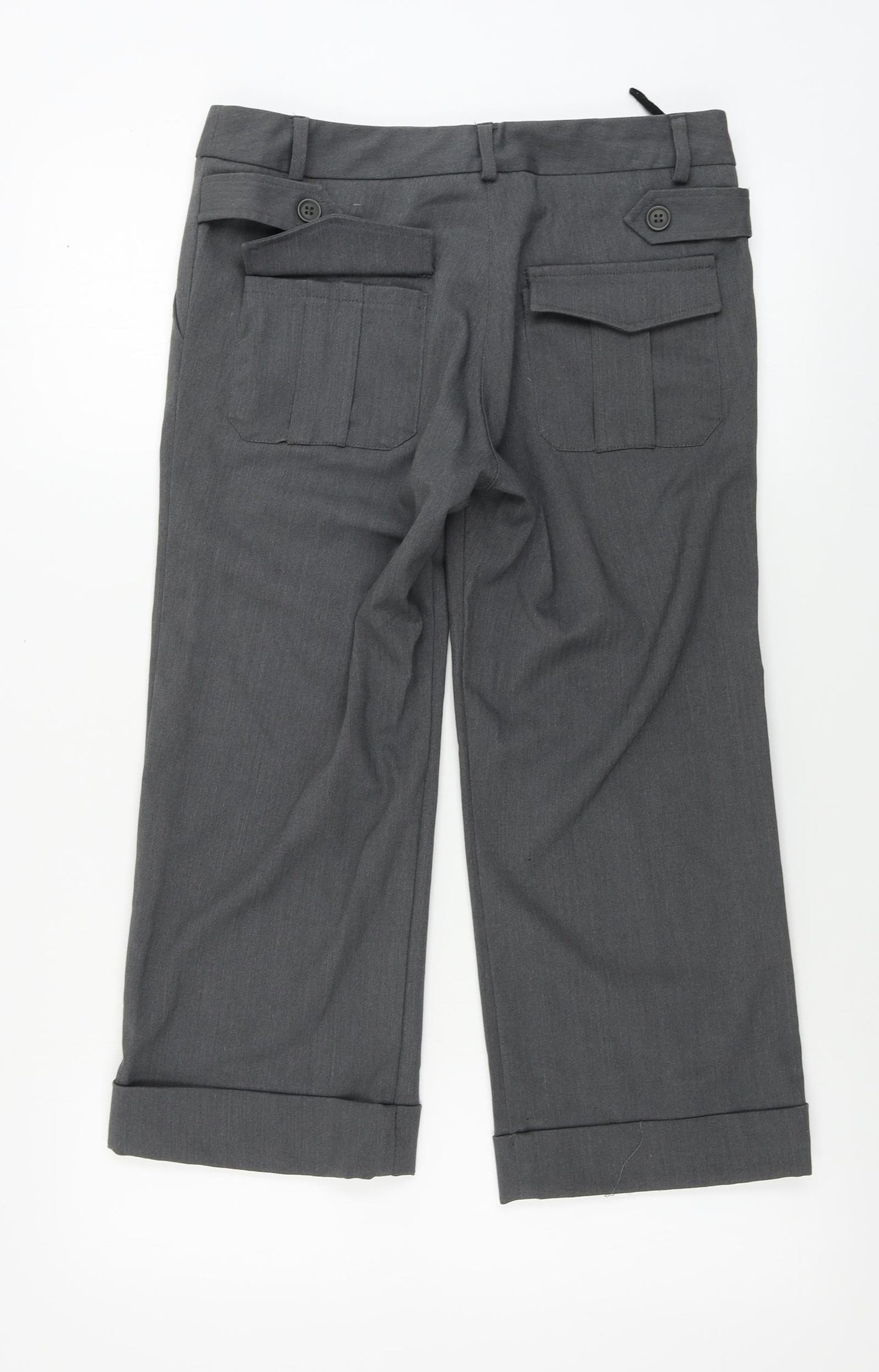 New Look  Womens Grey   Cropped Trousers Size 10 L23 in