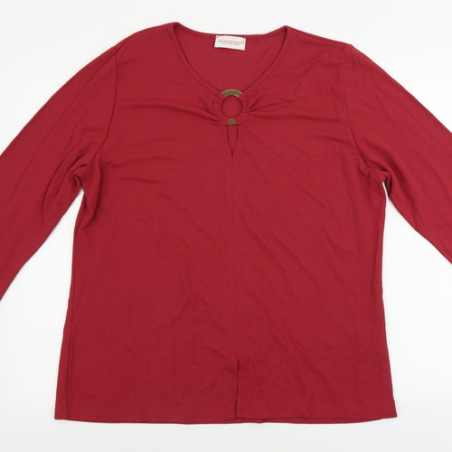 Giglio Rosso  Womens Red   Basic Blouse Size L
