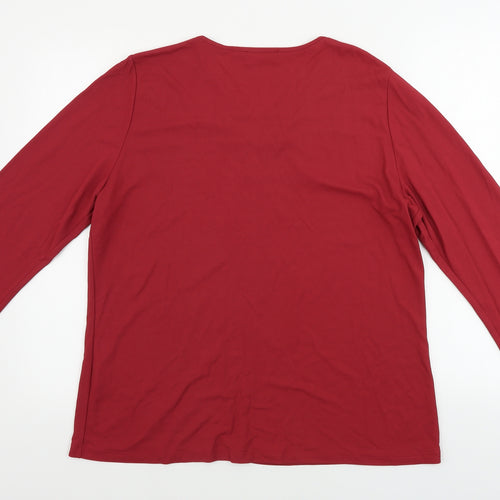 Giglio Rosso  Womens Red   Basic Blouse Size L