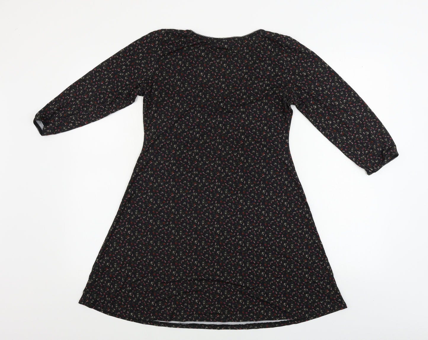 Lola Skye  Womens Black Floral  A-Line  Size 12