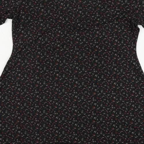 Lola Skye  Womens Black Floral  A-Line  Size 12