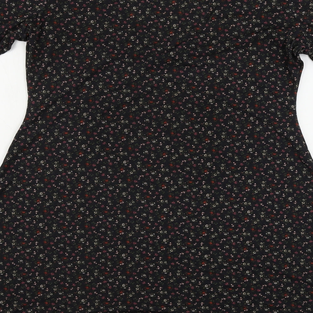 Lola Skye  Womens Black Floral  A-Line  Size 12