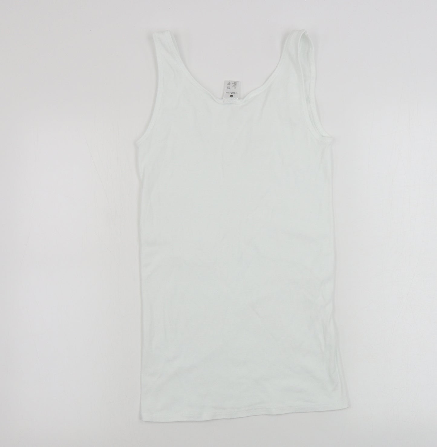 Waschepur  Womens White   Basic T-Shirt Size 14